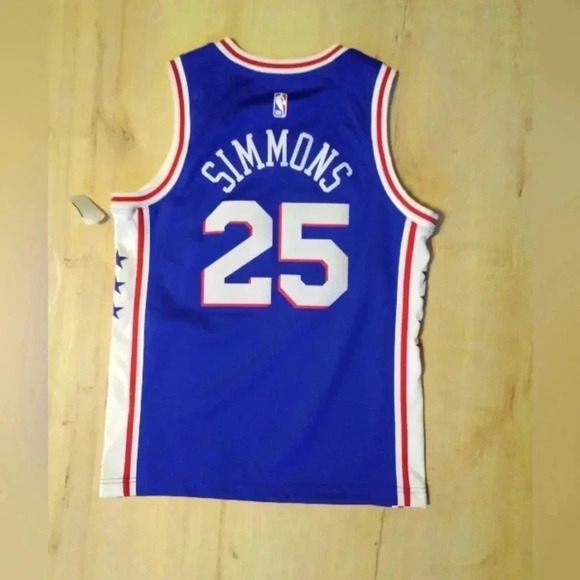 Philadelphia 76ers Ben Simmons Nike Royal Swingman Jersey Youth Medium - Picture 5 of 6